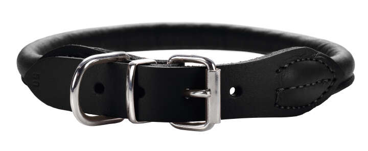 HUNTER Halsband Round & Soft Elk S 40/8 nickel Elchleder